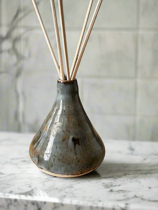 Hand Crafted Ceramic Reed Diffuser- Blue Ash