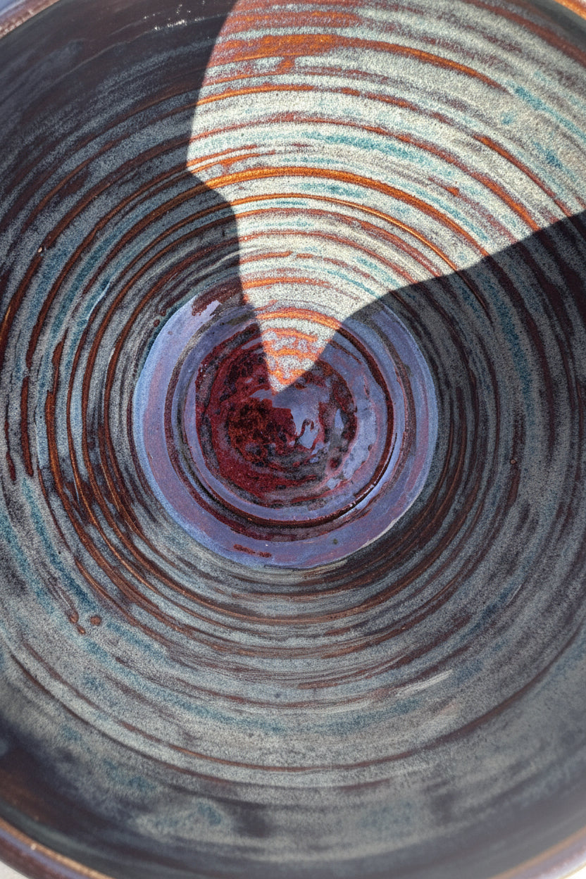 Hand-Thrown Coastal Blue Ceramic Bowl