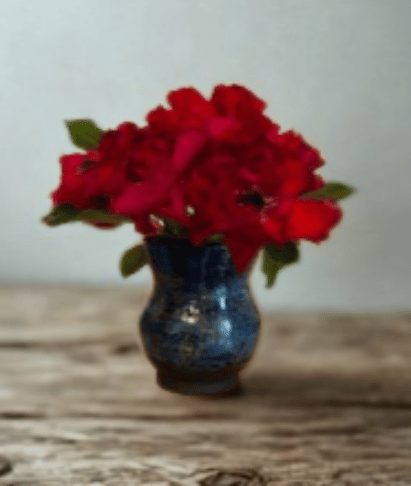 Handmade Stoneware Vase – Ocean Blue Glaze