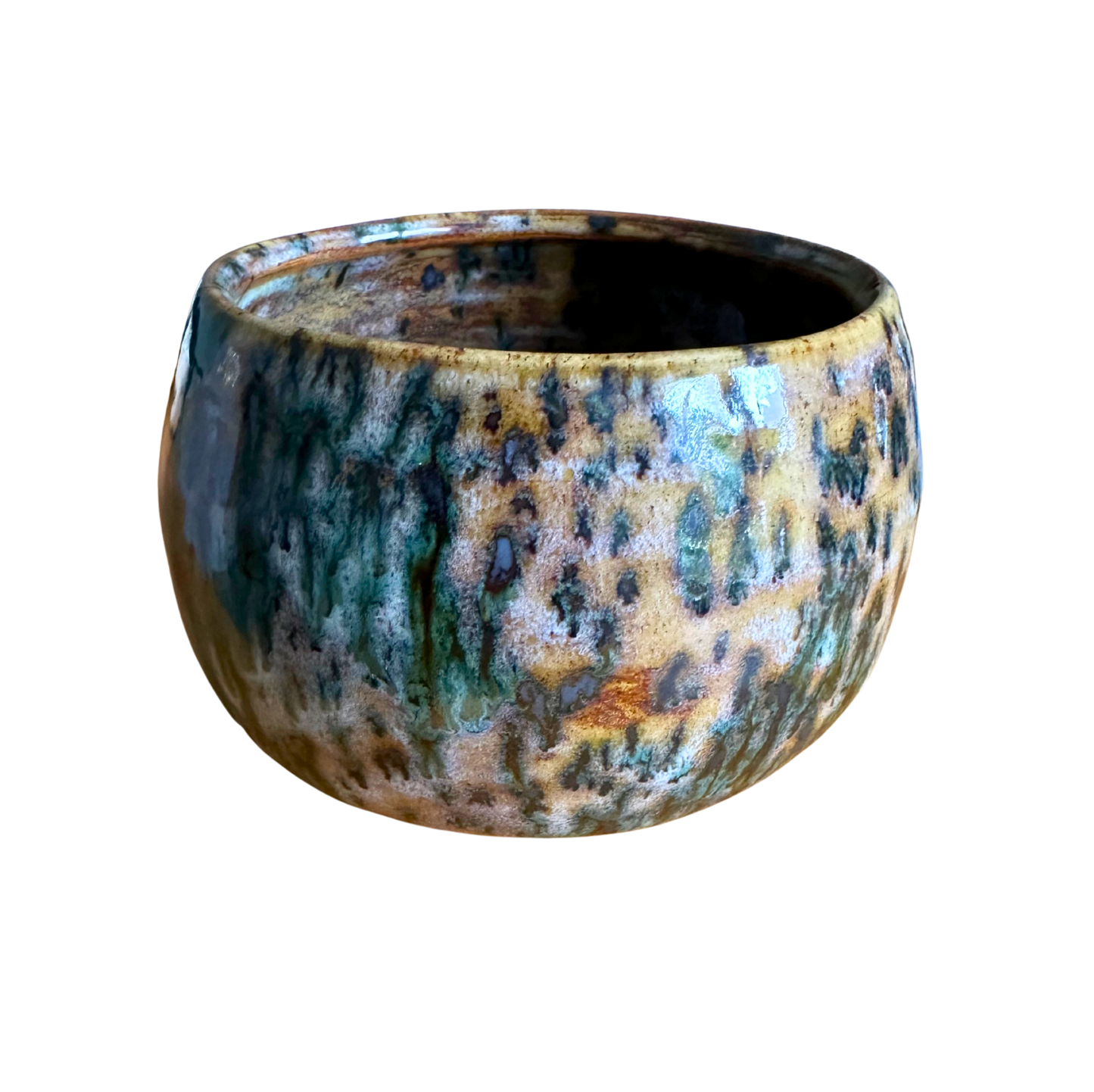 Handcrafted Ceramic Bowl – Moss Glaze Finish