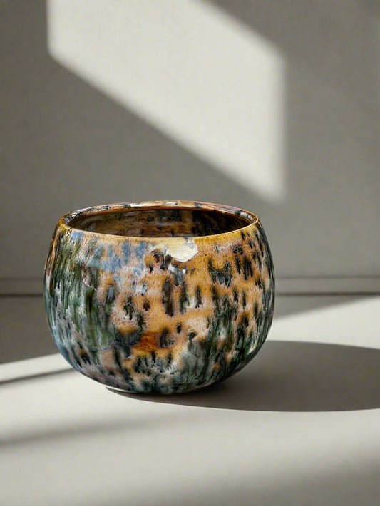 Handcrafted Ceramic Bowl – Moss Glaze Finish