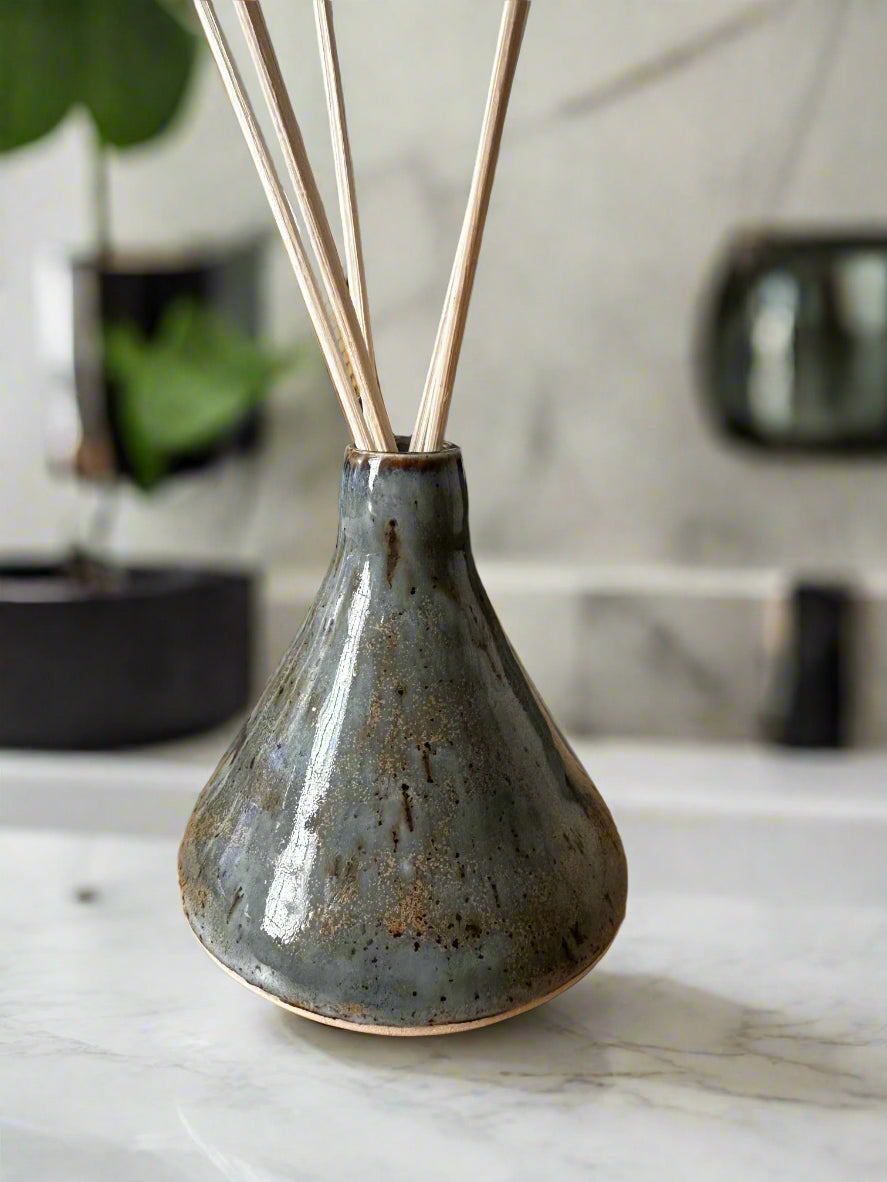 Hand Crafted Ceramic Reed Diffuser- Blue Ash