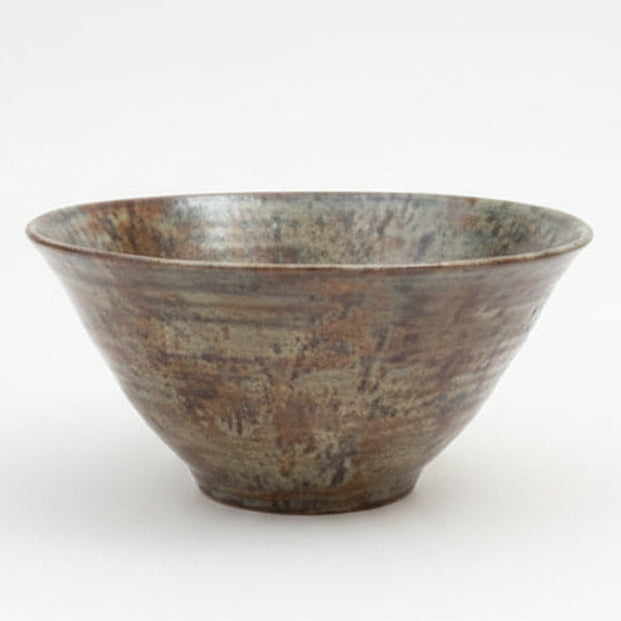 Wheel-Thrown Bronzeburst Stoneware Bowl – 21cm